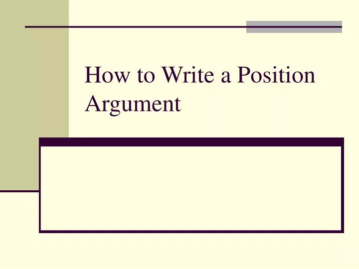 how to write a position argument