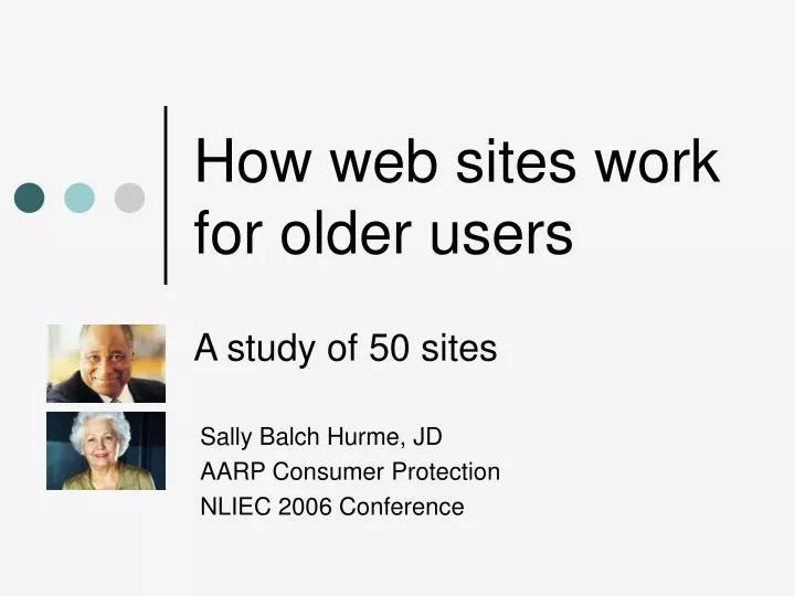 how web sites work for older users