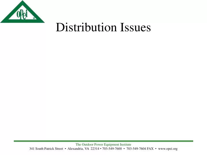 distribution issues