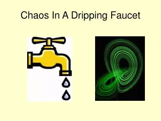 Chaos In A Dripping Faucet