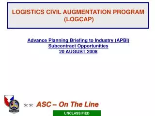 LOGISTICS CIVIL AUGMENTATION PROGRAM (LOGCAP)