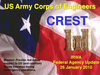 IRWA Federal Agency Update 26 January 2010