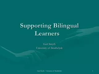 Supporting Bilingual Learners