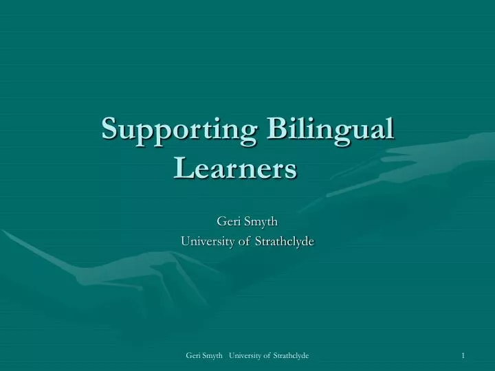 supporting bilingual learners