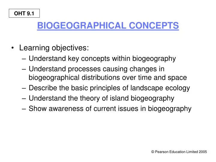 biogeographical concepts