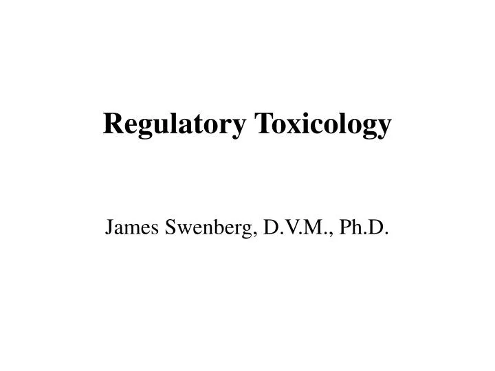 regulatory toxicology