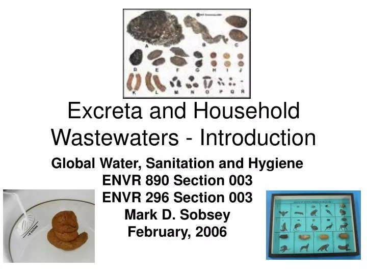 excreta and household wastewaters introduction