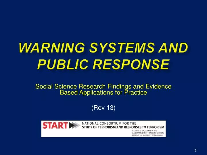 warning systems and public response