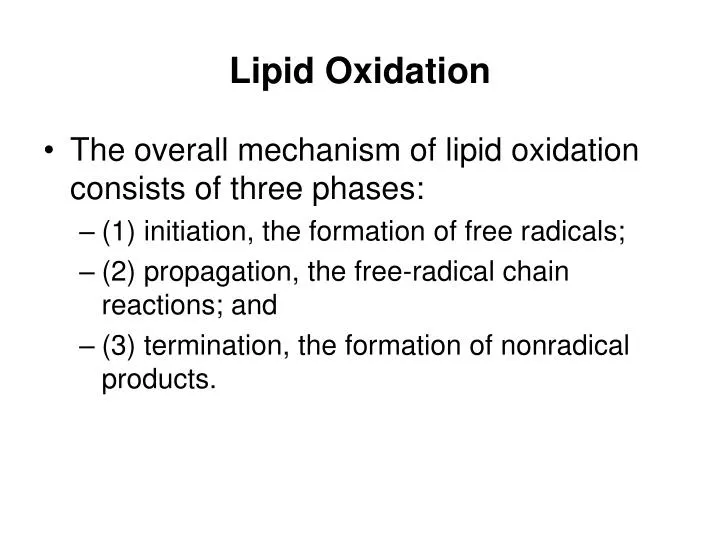 lipid oxidation