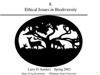 8. Ethical Issues in Biodiversity