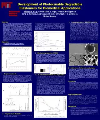 Development of Photocurable Degradable Elastomers for Biomedical Applications