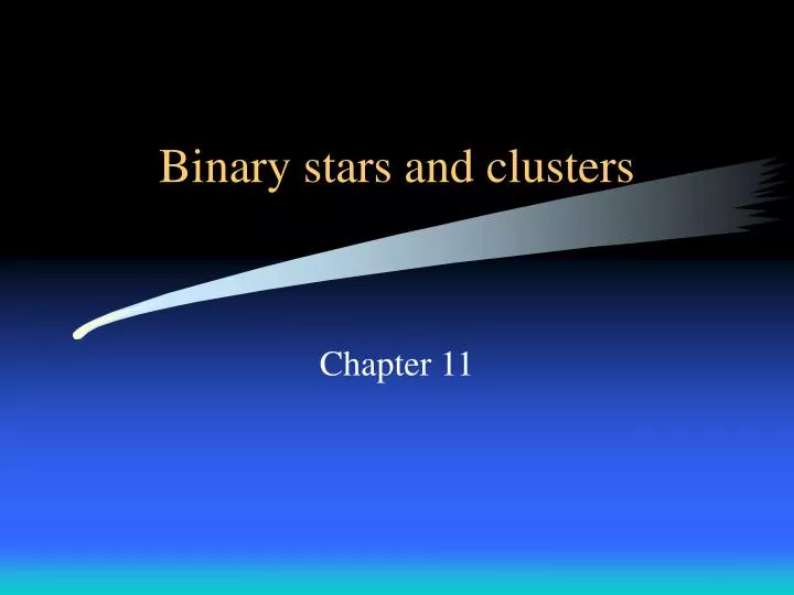 binary stars and clusters
