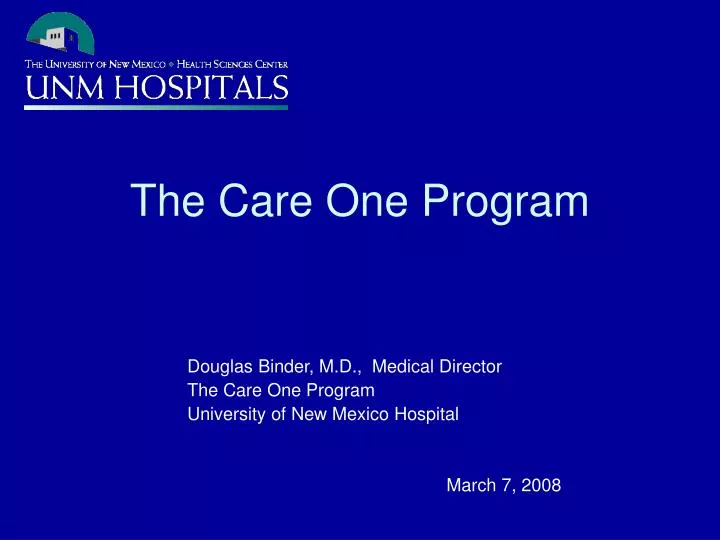 the care one program