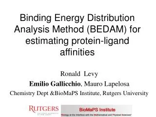 Binding Energy Distribution Analysis Method (BEDAM) for estimating protein-ligand affinities