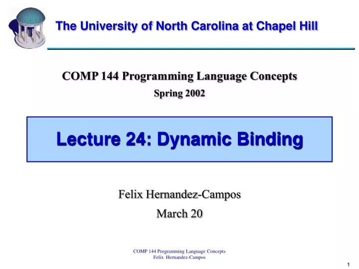 lecture 24 dynamic binding