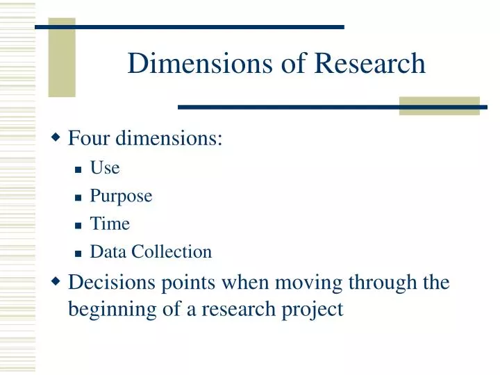 dimensions of research
