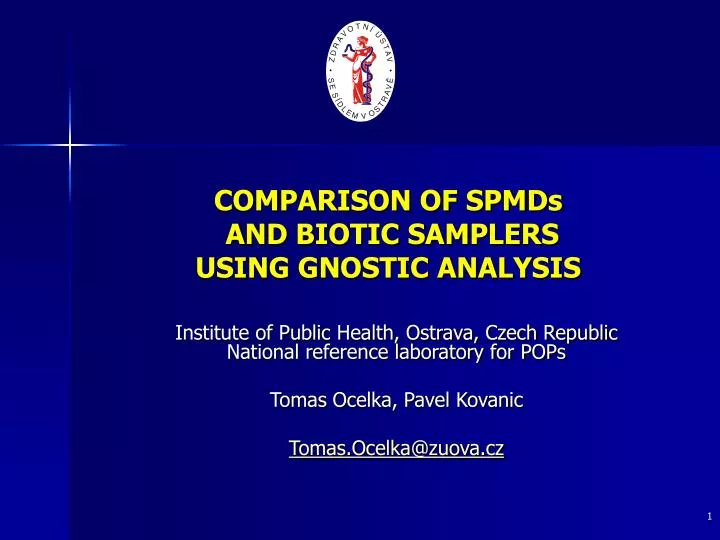 comparison of spmds and biotic samplers using gnostic analysis