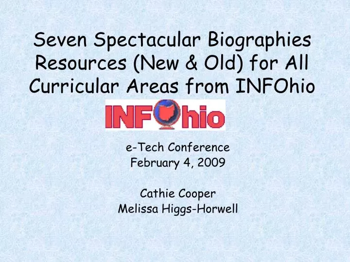 seven spectacular biographies resources new old for all curricular areas from infohio