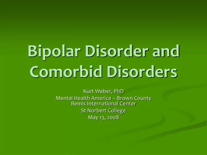 bipolar disorder and comorbid disorders