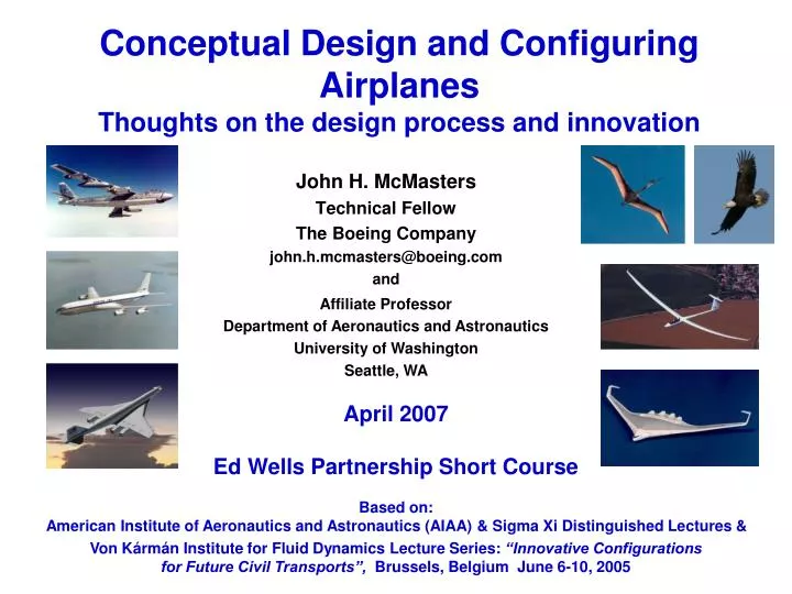 conceptual design and configuring airplanes thoughts on the design process and innovation