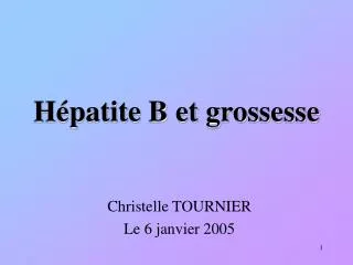 h patite b et grossesse