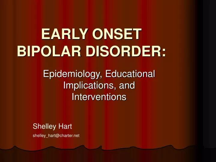 early onset bipolar disorder