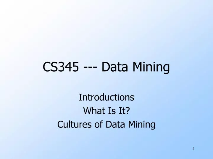 cs345 data mining