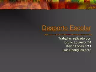 desporto escolar