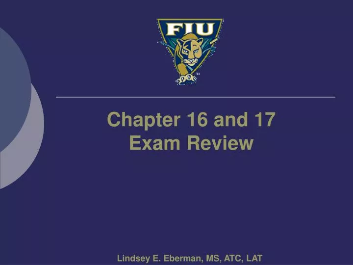 chapter 16 and 17 exam review