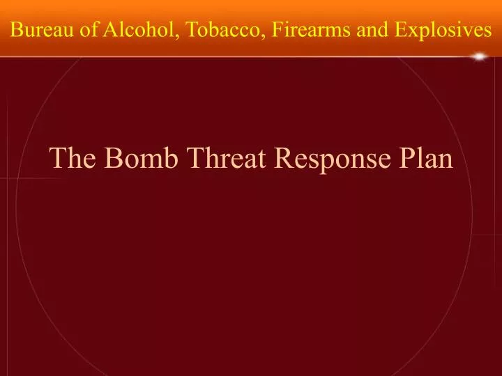 the bomb threat response plan