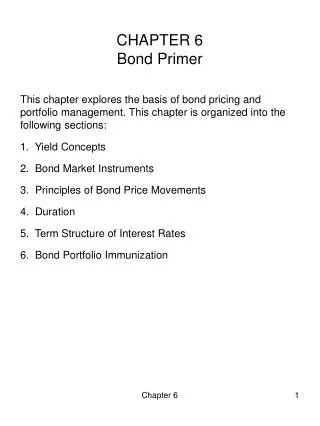 CHAPTER 6 Bond Primer