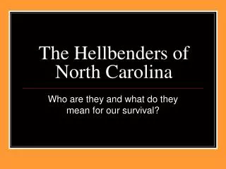 The Hellbenders of North Carolina
