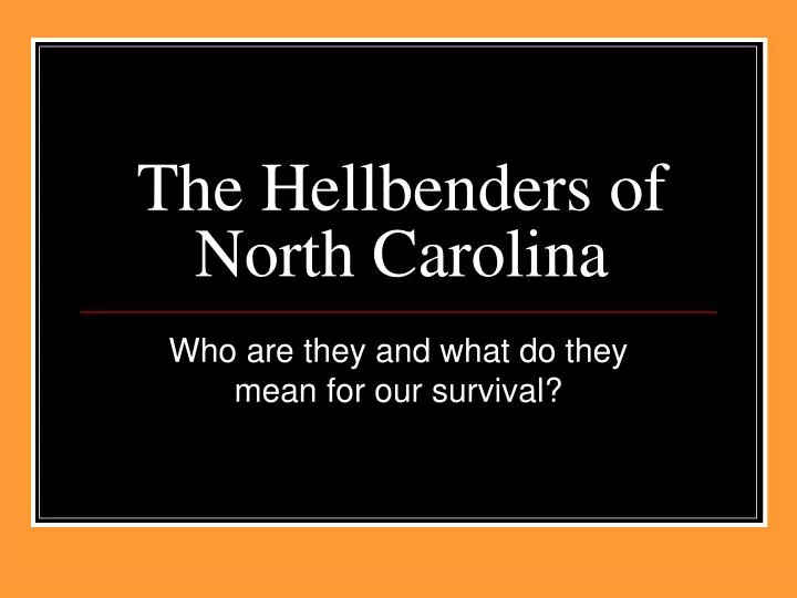 the hellbenders of north carolina