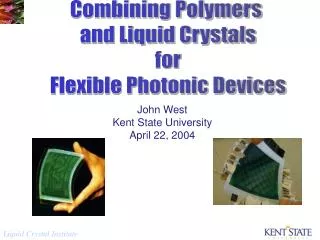 Combining Polymers and Liquid Crystals for Flexible Photonic Devices