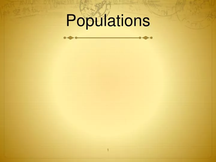 populations