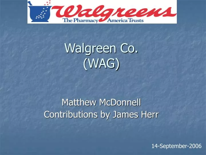 walgreen co wag