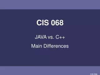 CIS 068