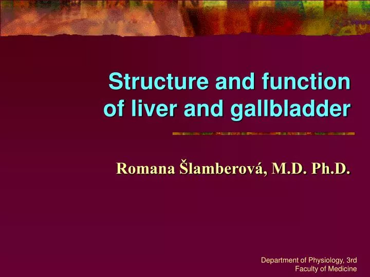 structure and function of liver and gallbladder