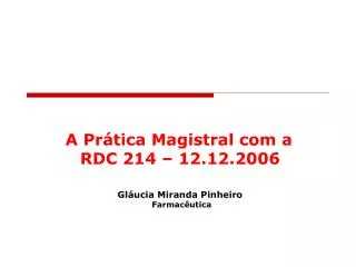 gl ucia m pinheiro farmac utica 2007
