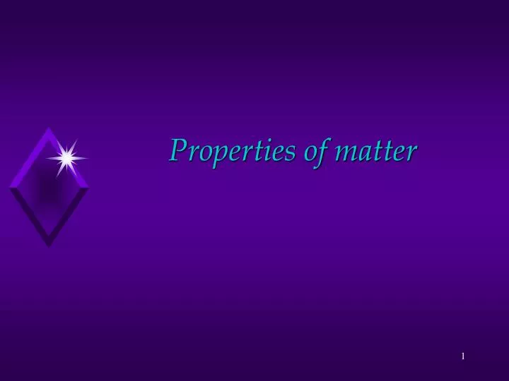 properties of matter