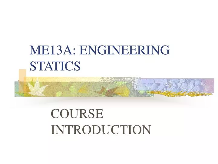me13a engineering statics