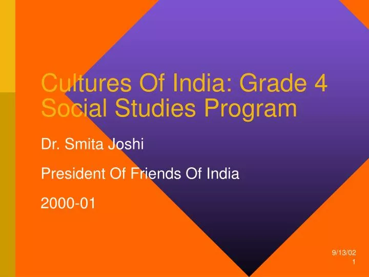 cultures of india grade 4 social studies program