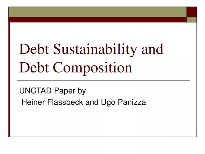 debt sustainability and debt composition