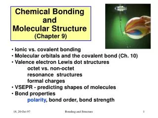 chemical bonding and molecular structure chapter 9