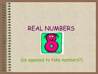 real numbers