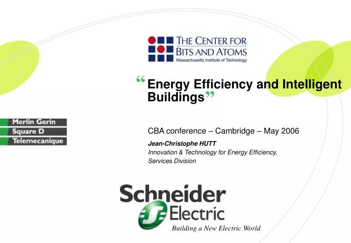 energy efficiency and intelligent buildings
