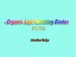 Organic Light Emitting Diodes - slide 1