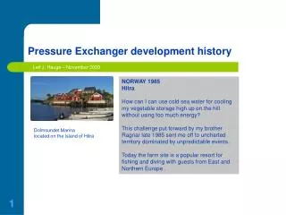 Pressure Exchanger development history