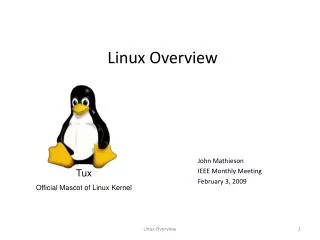Linux Overview