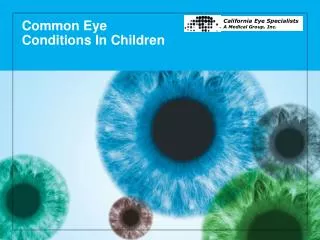 Common Eye Conditions In Children